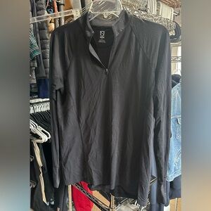 Men's Black Quarter-Zip Lightweight Jacket